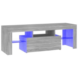 vidaXL TV-Schrank mit LED-Leuchten Grau Sonoma 120x35x40 cm