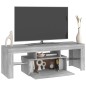 vidaXL TV-Schrank mit LED-Leuchten Grau Sonoma 120x35x40 cm