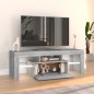 vidaXL TV-Schrank mit LED-Leuchten Grau Sonoma 120x35x40 cm