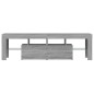 vidaXL TV-Schrank mit LED-Leuchten Grau Sonoma 140x36,5x40 cm vidaXL TV-Schrank mit LED-Leuchten Grau Sonoma 140x36,5x40 cm