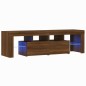 vidaXL TV-Schrank mit LED-Leuchten Braun Eichen-Optik 140x36,5x40 cm vidaXL TV-Schrank mit LED-Leuchten Braun Eichen-Optik 140x36,5x40 cm