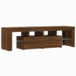 vidaXL TV-Schrank mit LED-Leuchten Braun Eichen-Optik 140x36,5x40 cm vidaXL TV-Schrank mit LED-Leuchten Braun Eichen-Optik 140x36,5x40 cm