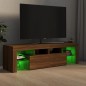 vidaXL TV-Schrank mit LED-Leuchten Braun Eichen-Optik 140x36,5x40 cm vidaXL TV-Schrank mit LED-Leuchten Braun Eichen-Optik 140x36,5x40 cm