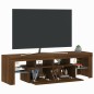 vidaXL TV-Schrank mit LED-Leuchten Braun Eichen-Optik 140x36,5x40 cm vidaXL TV-Schrank mit LED-Leuchten Braun Eichen-Optik 140x36,5x40 cm