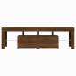 vidaXL TV-Schrank mit LED-Leuchten Braun Eichen-Optik 140x36,5x40 cm vidaXL TV-Schrank mit LED-Leuchten Braun Eichen-Optik 140x36,5x40 cm