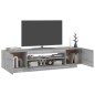 vidaXL TV-Schrank mit LED-Leuchten Grau Sonoma 160x35x40 cm vidaXL TV-Schrank mit LED-Leuchten Grau Sonoma 160x35x40 cm