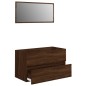 vidaXL 2-tlg. Badmöbel-Set Braun Eichen-Optik Holzwerkstoff vidaXL 2-tlg. Badmöbel-Set Braun Eichen-Optik Holzwerkstoff