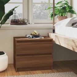 vidaXL Nachttische 2 Stk Braun Eiche-Optik 50x39x43,5 cm Holzwerkstoff