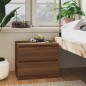 vidaXL Nachttische 2 Stk Braun Eiche-Optik 50x39x43,5 cm Holzwerkstoff