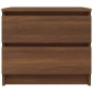 vidaXL Nachttische 2 Stk Braun Eiche-Optik 50x39x43,5 cm Holzwerkstoff