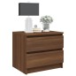 vidaXL Nachttische 2 Stk Braun Eiche-Optik 50x39x43,5 cm Holzwerkstoff