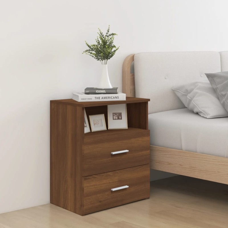 vidaXL Nachttisch Braun Eichen-Optik 50x32x60 cm vidaXL Nachttisch Braun Eichen-Optik 50x32x60 cm