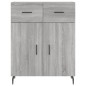 Highboard Grau Sonoma 69,5x34x180 cm Holzwerkstoff Highboard Grau Sonoma 69,5x34x180 cm Holzwerkstoff