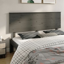 vidaXL Kopfteil Grau 184x6x82,5 cm Massivholz Kiefer