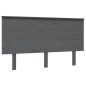 vidaXL Kopfteil Grau 184x6x82,5 cm Massivholz Kiefer