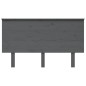 vidaXL Kopfteil Grau 184x6x82,5 cm Massivholz Kiefer