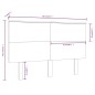 vidaXL Kopfteil Grau 184x6x82,5 cm Massivholz Kiefer