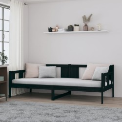 vidaXL Tagesbett Schwarz Massivholz Kiefer 80x200 cm