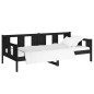 vidaXL Tagesbett Schwarz Massivholz Kiefer 80x200 cm vidaXL Tagesbett Schwarz Massivholz Kiefer 80x200 cm