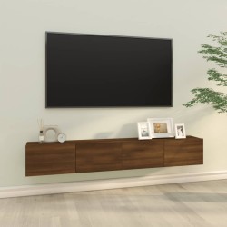vidaXL TV-Wandschränke 2 Stk. Braun Eiche 100x30x30 cm Holzwerkstoff