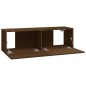 vidaXL TV-Wandschränke 2 Stk. Braun Eiche 100x30x30 cm Holzwerkstoff vidaXL TV-Wandschränke 2 Stk. Braun Eiche 100x30x30 cm Holzwerkstoff