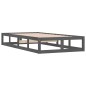 vidaXL Massivholzbett Grau 100x200 cm vidaXL Massivholzbett Grau 100x200 cm