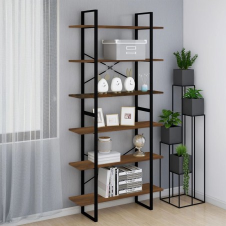 vidaXL Hochschrank Braun Eichen-Optik 100x30x210 cm Holzwerkstoff