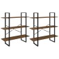vidaXL Hochschrank Braun Eichen-Optik 100x30x210 cm Holzwerkstoff vidaXL Hochschrank Braun Eichen-Optik 100x30x210 cm Holzwerkstoff