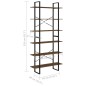 vidaXL Hochschrank Braun Eichen-Optik 100x30x210 cm Holzwerkstoff vidaXL Hochschrank Braun Eichen-Optik 100x30x210 cm Holzwerkstoff