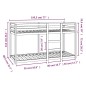 vidaXL Etagenbett 75x190 cm Massivholz Kiefer