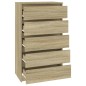 vidaXL Schubladenschrank Sonoma-Eiche 60x36x103 cm Holzwerkstoff vidaXL Schubladenschrank Sonoma-Eiche 60x36x103 cm Holzwerkstoff