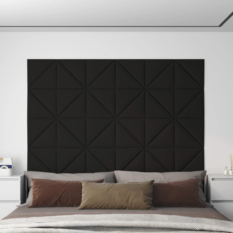 vidaXL Wandpaneele 12 Stk. Schwarz 30x30 cm Stoff 0,54 m² vidaXL Wandpaneele 12 Stk. Schwarz 30x30 cm Stoff 0,54 m²
