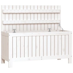 vidaXL Gartentruhe Weiß 108x42,5x54 cm Massivholz Kiefer