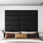 Wandpaneele 12 Stk. Schwarz 90x30 cm Kunstleder 3,24 m? Wandpaneele 12 Stk. Schwarz 90x30 cm Kunstleder 3,24 m?