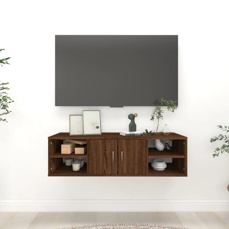 vidaXL Wandregal Braun Eichen-Optik 102x30x29 cm Holzwerkstoff vidaXL Wandregal Braun Eichen-Optik 102x30x29 cm Holzwerkstoff