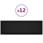 Wandpaneele 12 Stk. Schwarz 90x30 cm Kunstleder 3,24 m? Wandpaneele 12 Stk. Schwarz 90x30 cm Kunstleder 3,24 m?