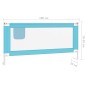 vidaXL Kleinkind-Bettschutzgitter Blau 190x25 cm Stoff vidaXL Kleinkind-Bettschutzgitter Blau 190x25 cm Stoff