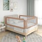 vidaXL Kleinkind-Bettschutzgitter Taupe 140x25 cm Stoff vidaXL Kleinkind-Bettschutzgitter Taupe 140x25 cm Stoff