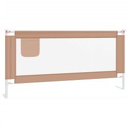 vidaXL Kleinkind-Bettschutzgitter Taupe 190x25 cm Stoff  