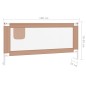 vidaXL Kleinkind-Bettschutzgitter Taupe 190x25 cm Stoff vidaXL Kleinkind-Bettschutzgitter Taupe 190x25 cm Stoff