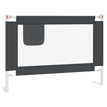 vidaXL Kleinkind-Bettschutzgitter Dunkelgrau 90x25 cm Stoff
