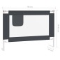 vidaXL Kleinkind-Bettschutzgitter Dunkelgrau 90x25 cm Stoff vidaXL Kleinkind-Bettschutzgitter Dunkelgrau 90x25 cm Stoff
