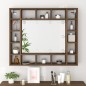 vidaXL Spiegelschrank mit LED Braun Eiche-Optik 91x15x76,5 cm vidaXL Spiegelschrank mit LED Braun Eiche-Optik 91x15x76,5 cm