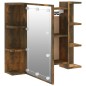 vidaXL Spiegelschrank mit LED Räuchereiche 70x16,5x60 cm vidaXL Spiegelschrank mit LED Räuchereiche 70x16,5x60 cm