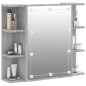 vidaXL Spiegelschrank mit LED Grau Sonoma 70x16,5x60 cm vidaXL Spiegelschrank mit LED Grau Sonoma 70x16,5x60 cm