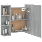 vidaXL Spiegelschrank mit LED Grau Sonoma 70x16,5x60 cm vidaXL Spiegelschrank mit LED Grau Sonoma 70x16,5x60 cm