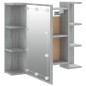 vidaXL Spiegelschrank mit LED Grau Sonoma 70x16,5x60 cm vidaXL Spiegelschrank mit LED Grau Sonoma 70x16,5x60 cm