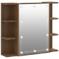vidaXL Spiegelschrank mit LED Braun Eichen-Optik 70x16,5x60 cm vidaXL Spiegelschrank mit LED Braun Eichen-Optik 70x16,5x60 cm