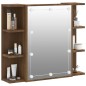 vidaXL Spiegelschrank mit LED Braun Eichen-Optik 70x16,5x60 cm vidaXL Spiegelschrank mit LED Braun Eichen-Optik 70x16,5x60 cm