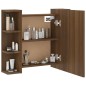 vidaXL Spiegelschrank mit LED Braun Eichen-Optik 70x16,5x60 cm vidaXL Spiegelschrank mit LED Braun Eichen-Optik 70x16,5x60 cm